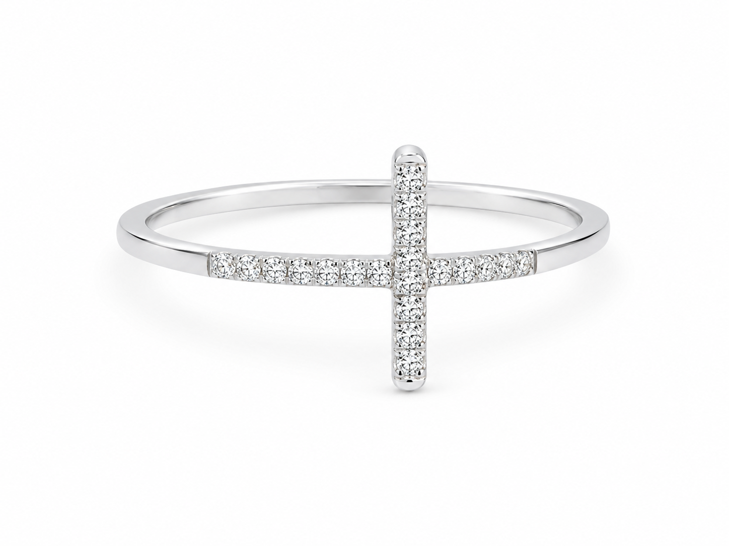 Cross Diamond Ring
